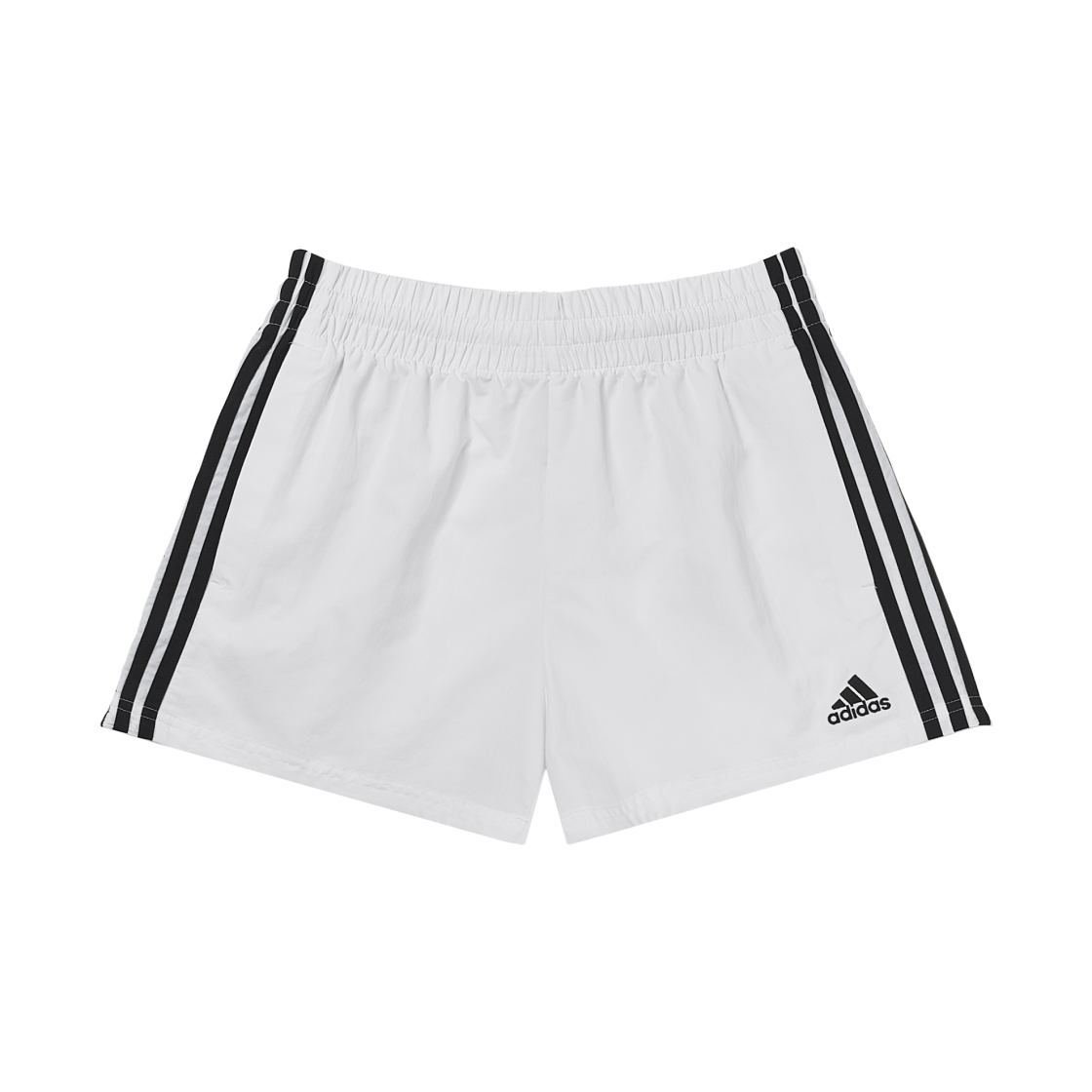 (W) Adidas 3-Stripes Woven Shorts White - KR Sizing
