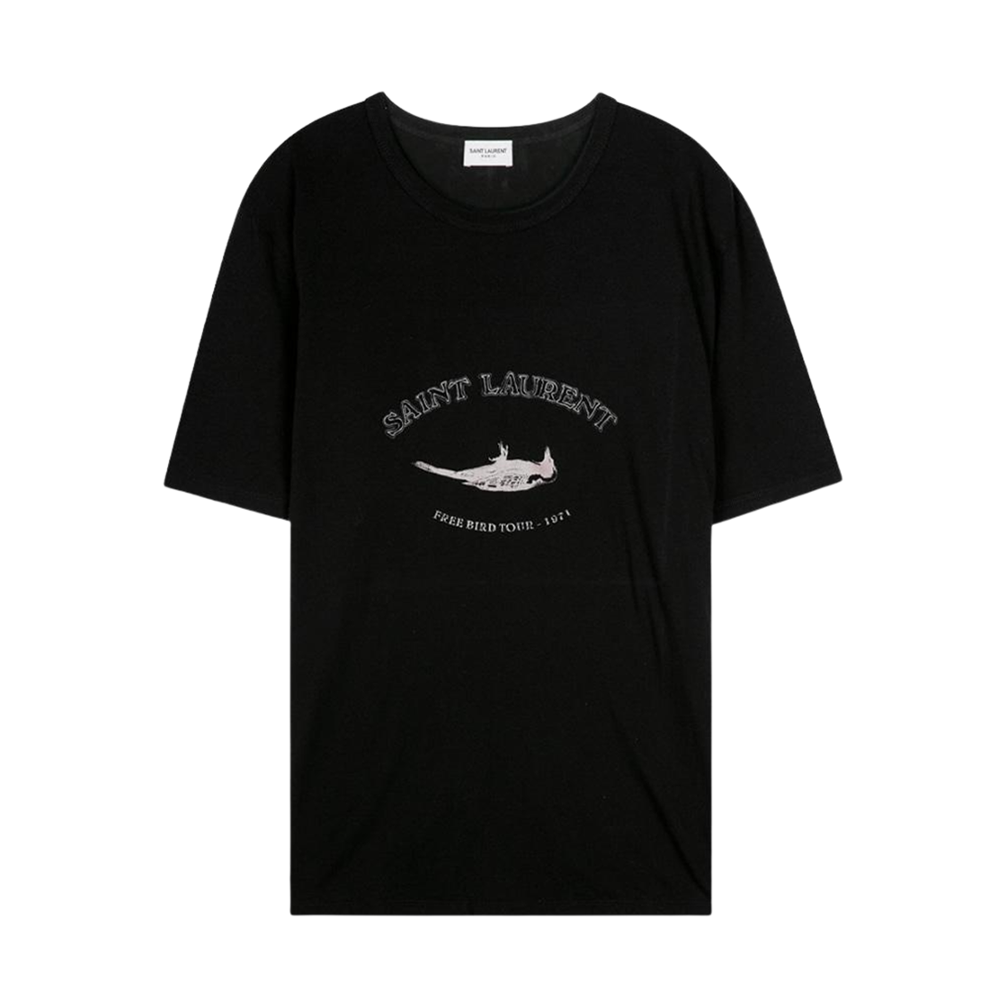 551404-YB2ZO-1095 Saint Laurent Free Bird T-Shirt Black