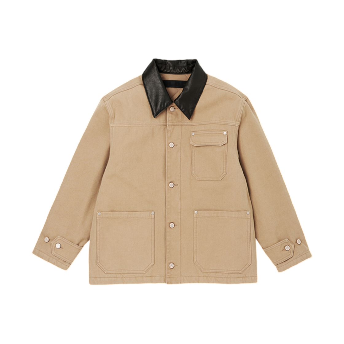 (W) 플랙 캔버스 워크 자켓 베이지((W) PLAC Canvas Work Jacket Beige)