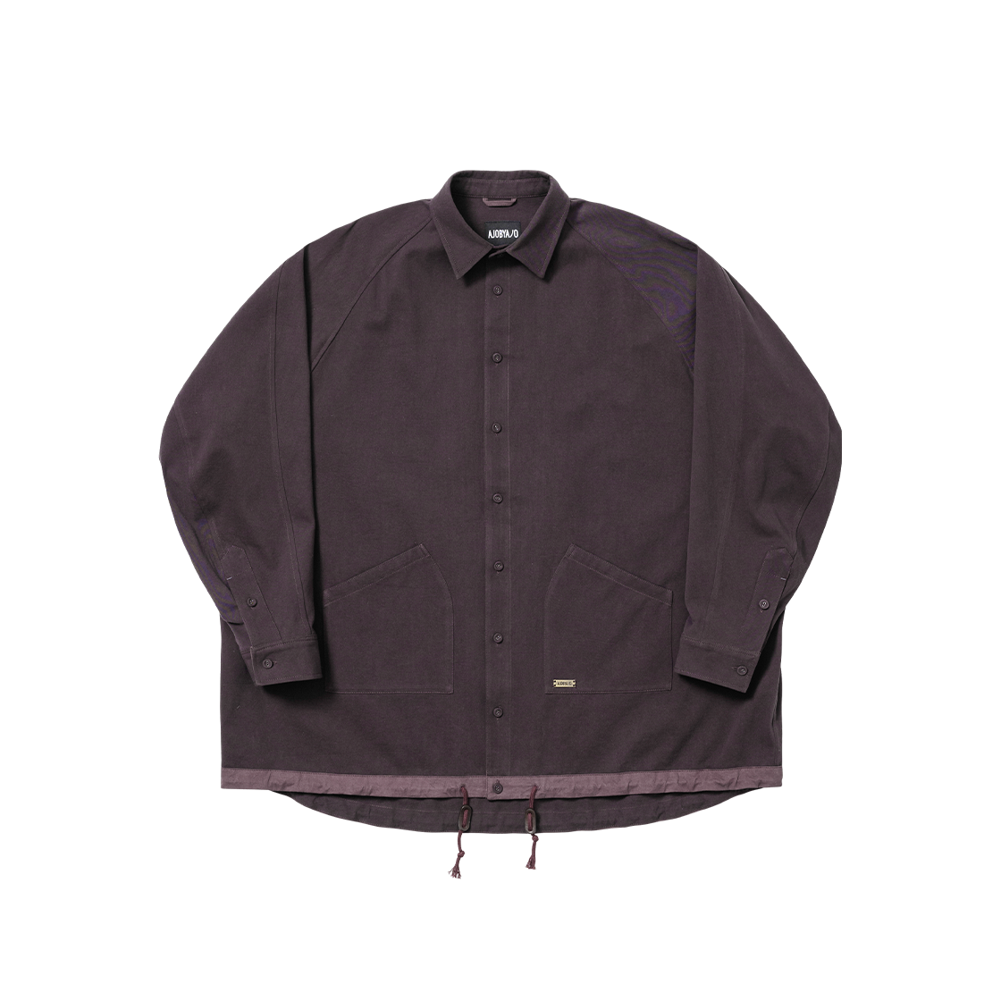 AJ254SH002WN AJOBYAJO 3D Raglan String Overshirt Wine