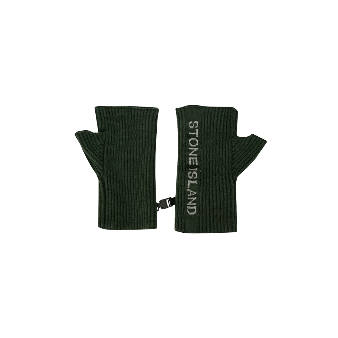 7715N05A7-V0058 Stone Island N05A7 Lettering Logo Gloves Olive Green - 22FW