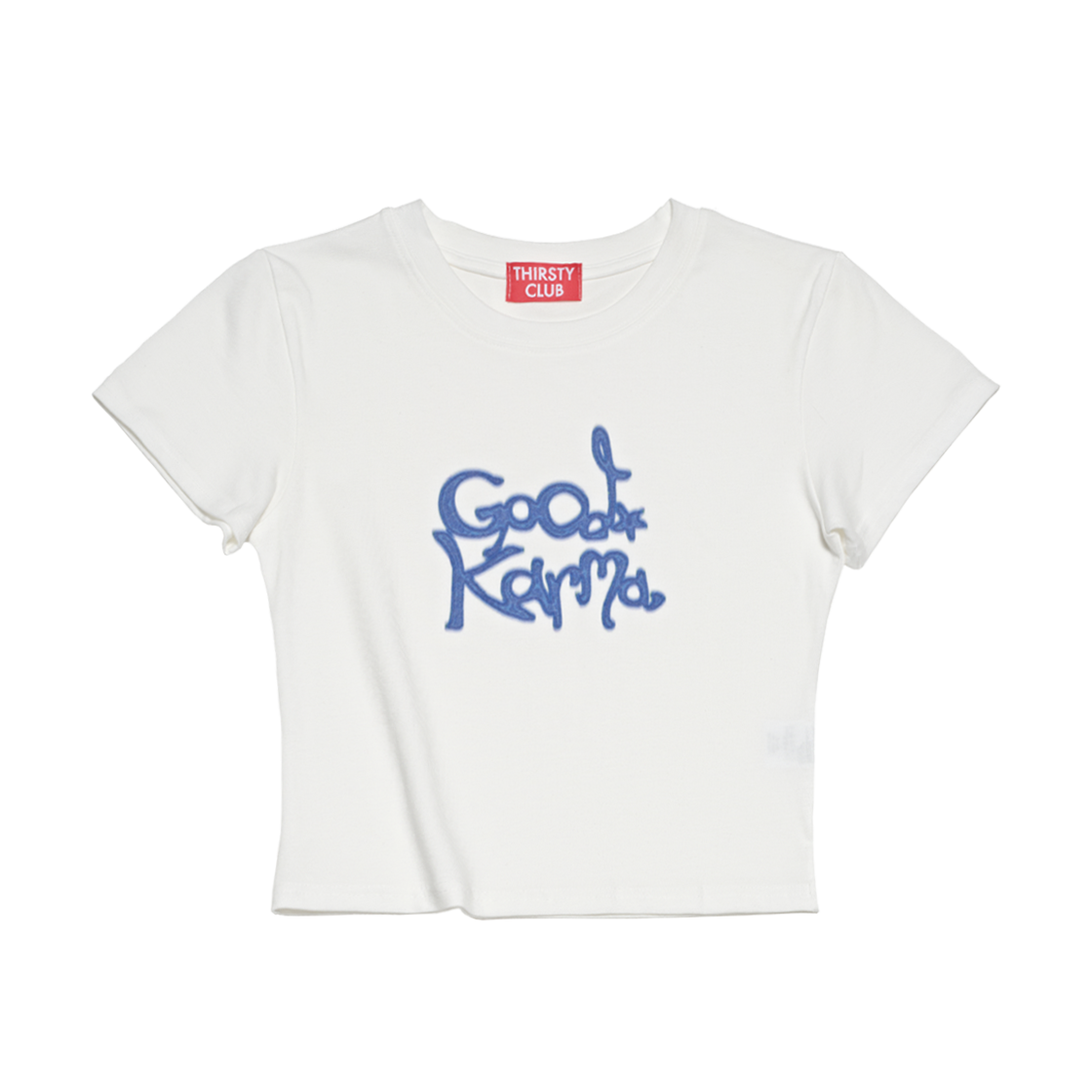 TPTSGKWH01 THIRSTY CLUB Good Karma T Shirt - White
