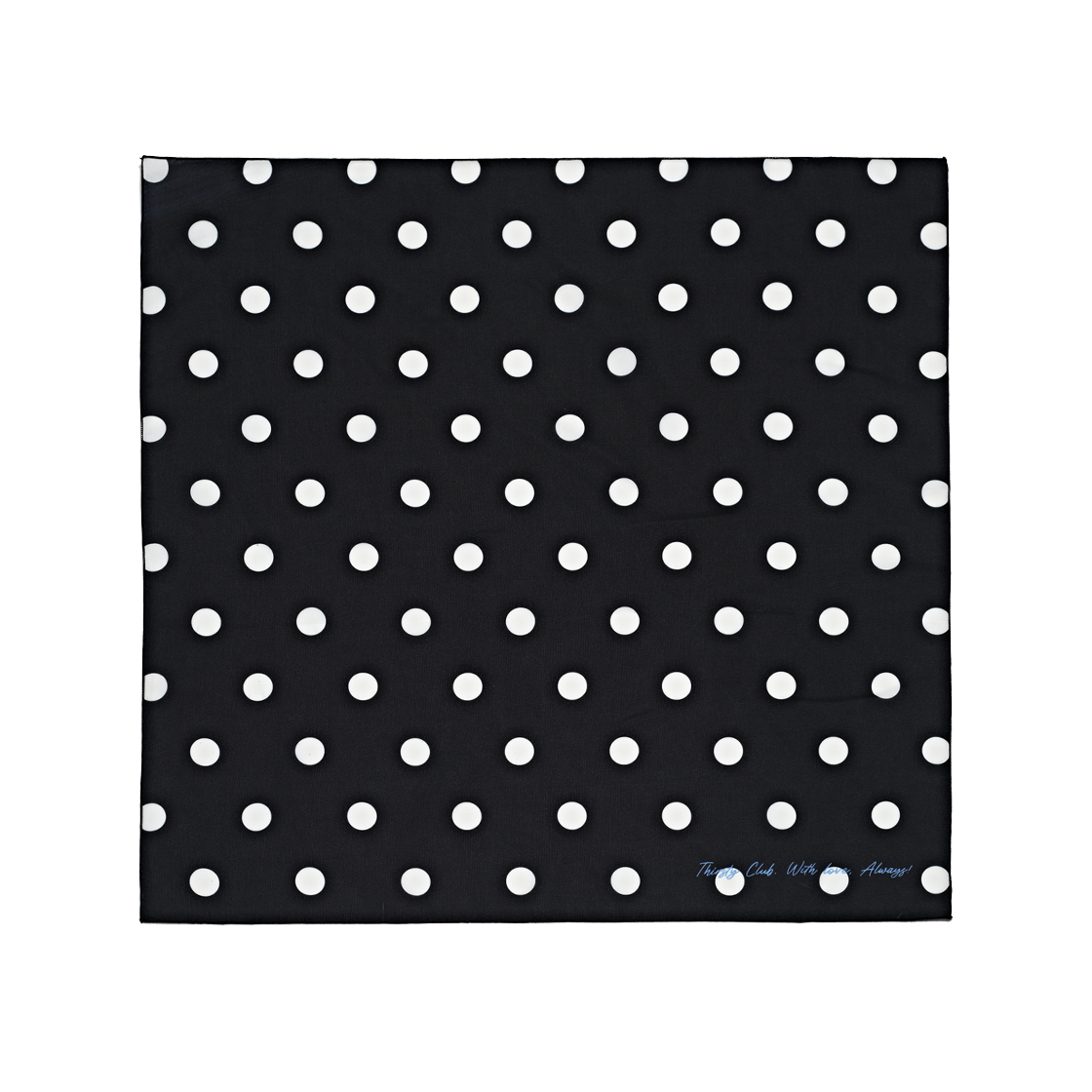 떨스티클럽 스카프 005 - 블랙 폴카 도트(THIRSTY CLUB Scarf 005 - Black polka dot)