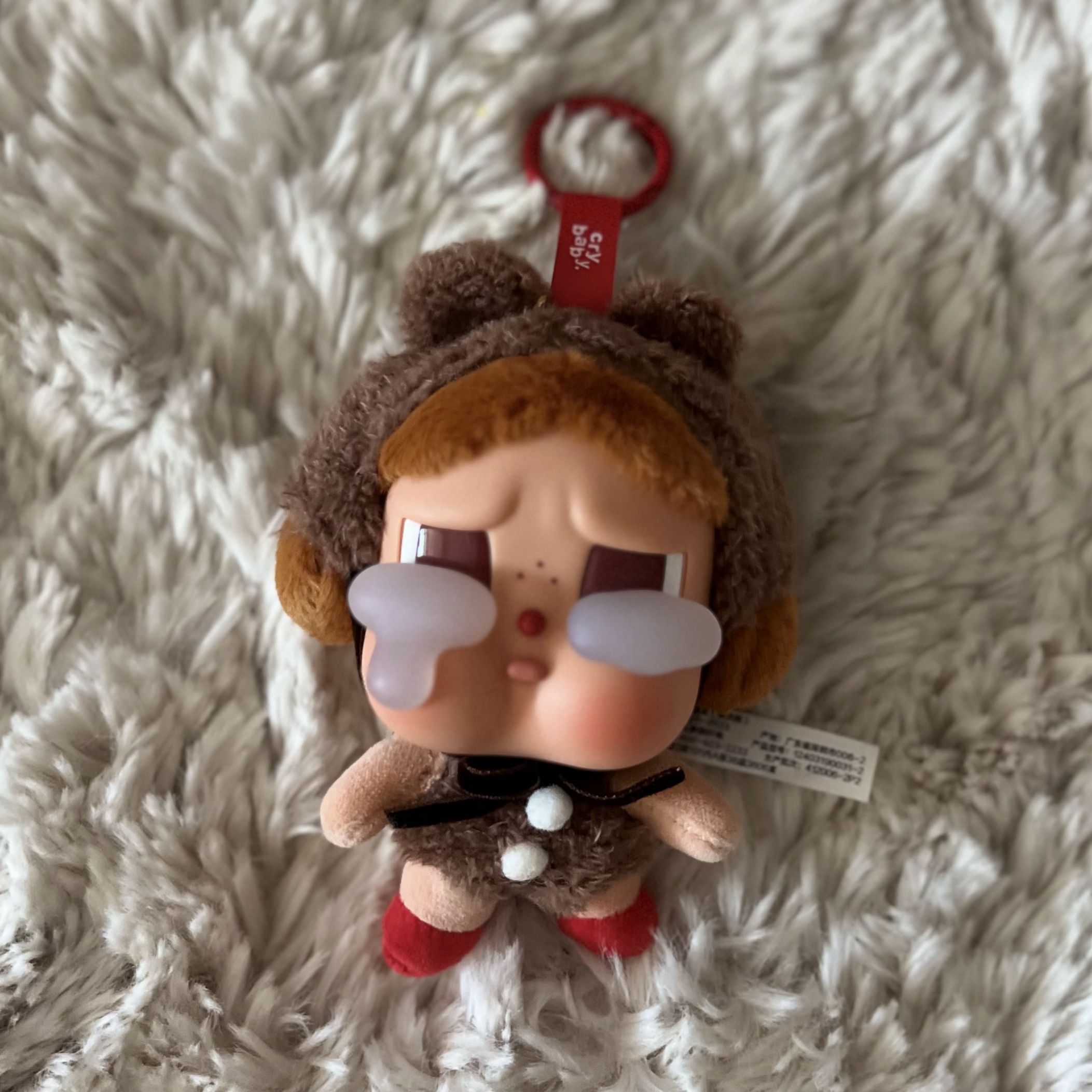 Pop Mart Crybaby Crying Again Series Plush Keyring Sealed Case (6 Blind Boxes) 착용 스타일 - 6