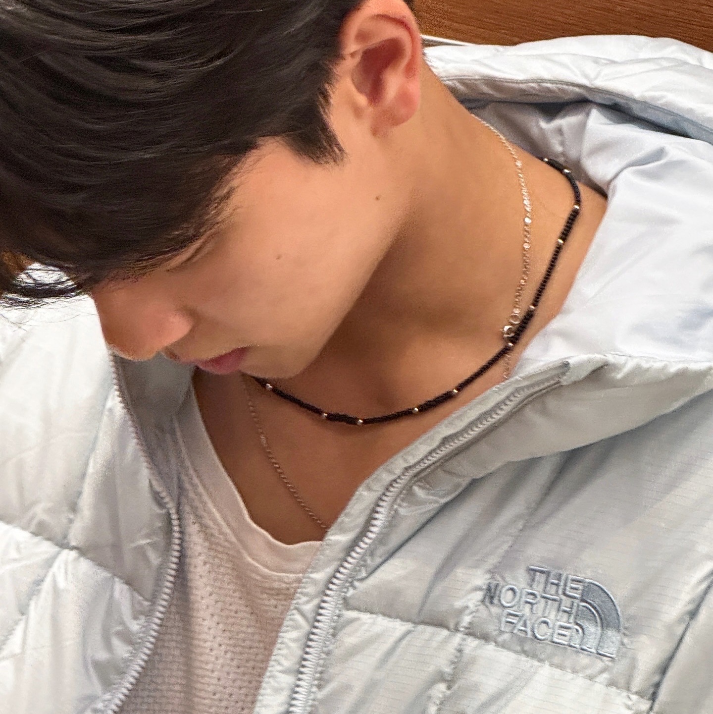 The North Face Wave LT On Jacket Light Blue 착용 스타일 - 5
