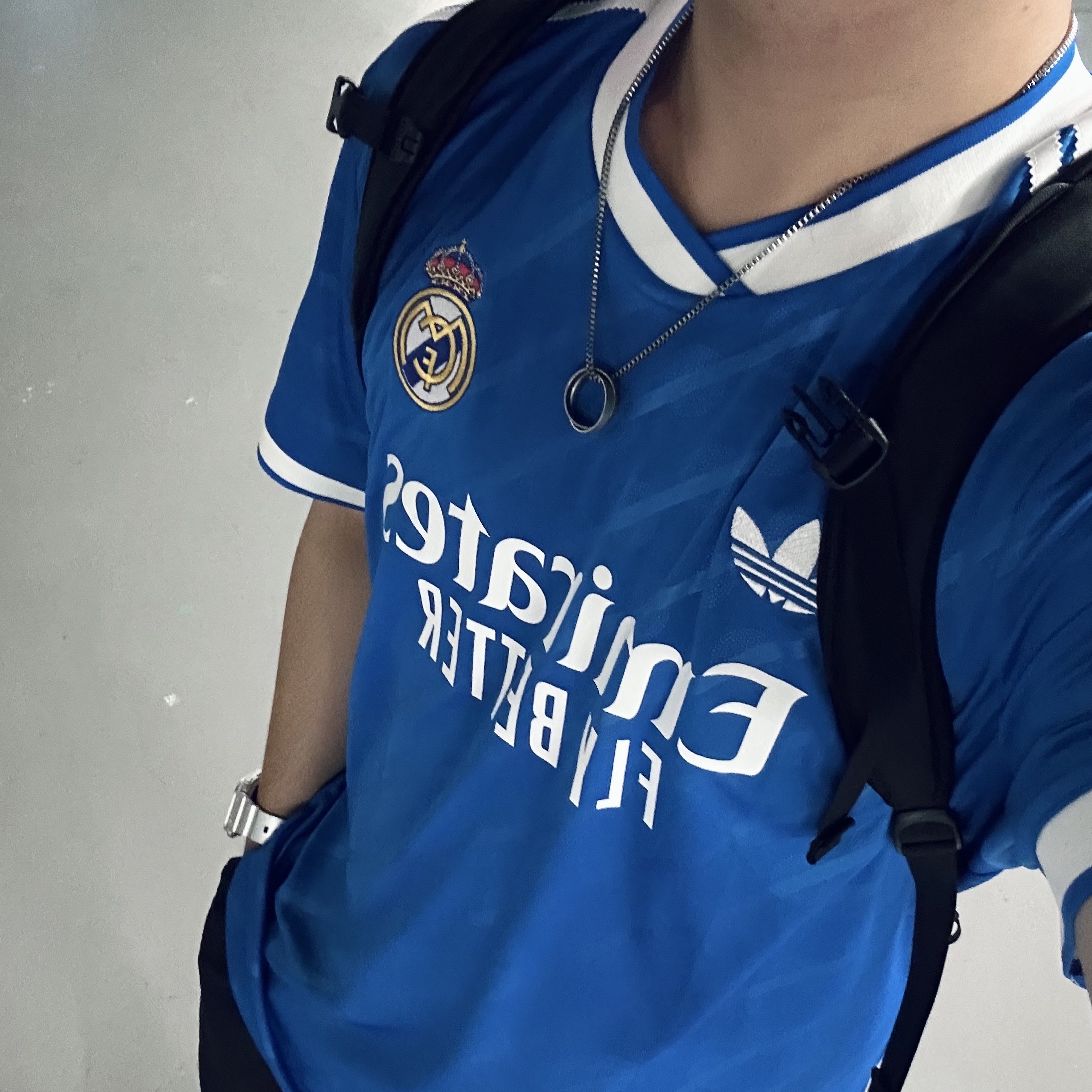 Adidas Real Madrid 2025/26 3rd Jersey Blue Bird - KR Sizing (Non Marking Ver.) 착용 스타일