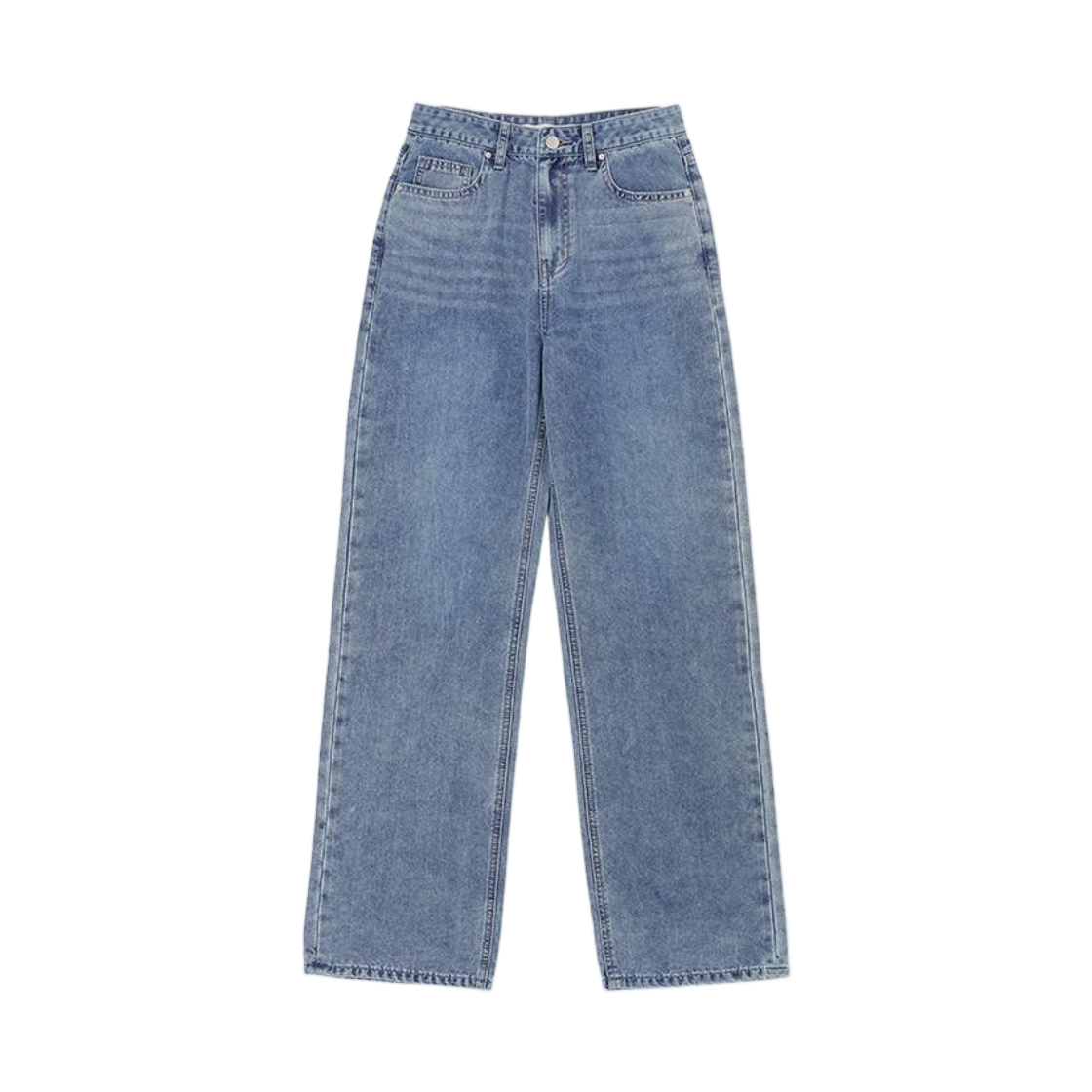 (W) 플랙 스트레이트 데님 팬츠 M32 미드 블루((W) PLAC Straight Denim Pants M32 Mid Blue) - 1