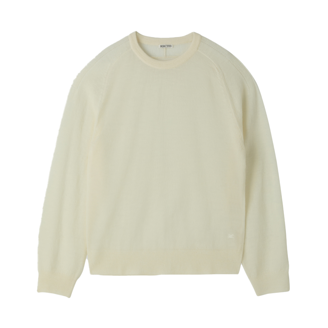 RM25WKTP002CR Recto Rc Sheer Knit Top Cream