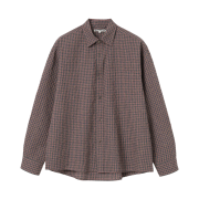 Millo Archive Box Check Roll Up Shirts Smoke Pink