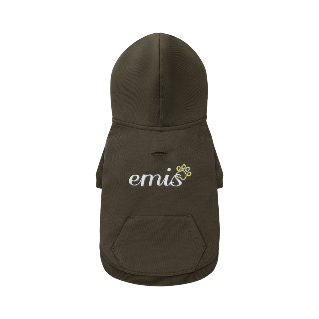 이미스 펫 레터링 로고 집업 후드 브라운(Emis Pet Lettering Logo Zip Up Hoodie Brown)