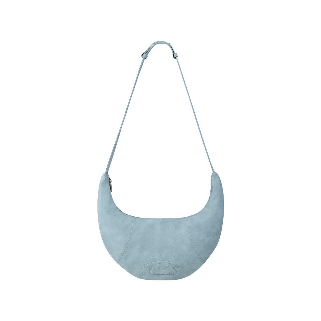 이미스 로고 엠보스 하프 문 백 라이트 블루(Emis Logo Embossed Half Moon Bag Light Blue) - 1