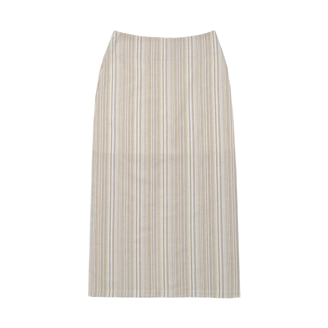 BTSKMXBE01 THIRSTY CLUB Multi Stripe Maxi Skirt - Beige