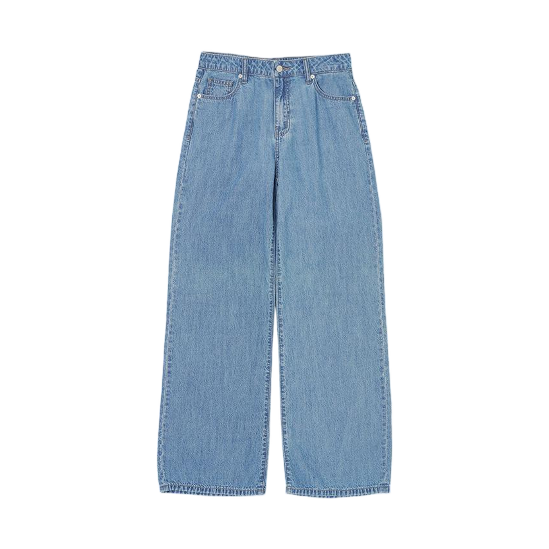 (W) 플랙 와이드 린넨 데님 팬츠 미드 블루((W) PLAC Wide Linen Denim Pants Mid Blue)