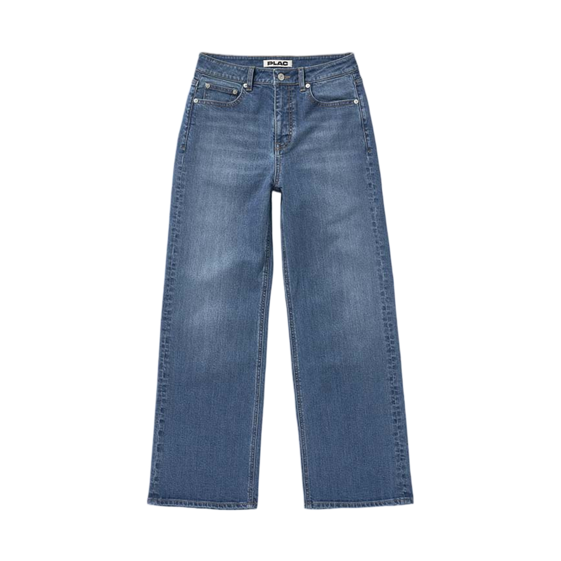 (W) 플랙 브러쉬 릴렉스 데님 팬츠 M34 미드 블루((W) PLAC Brush Relaxed Denim Pants M34 Mid Blue)
