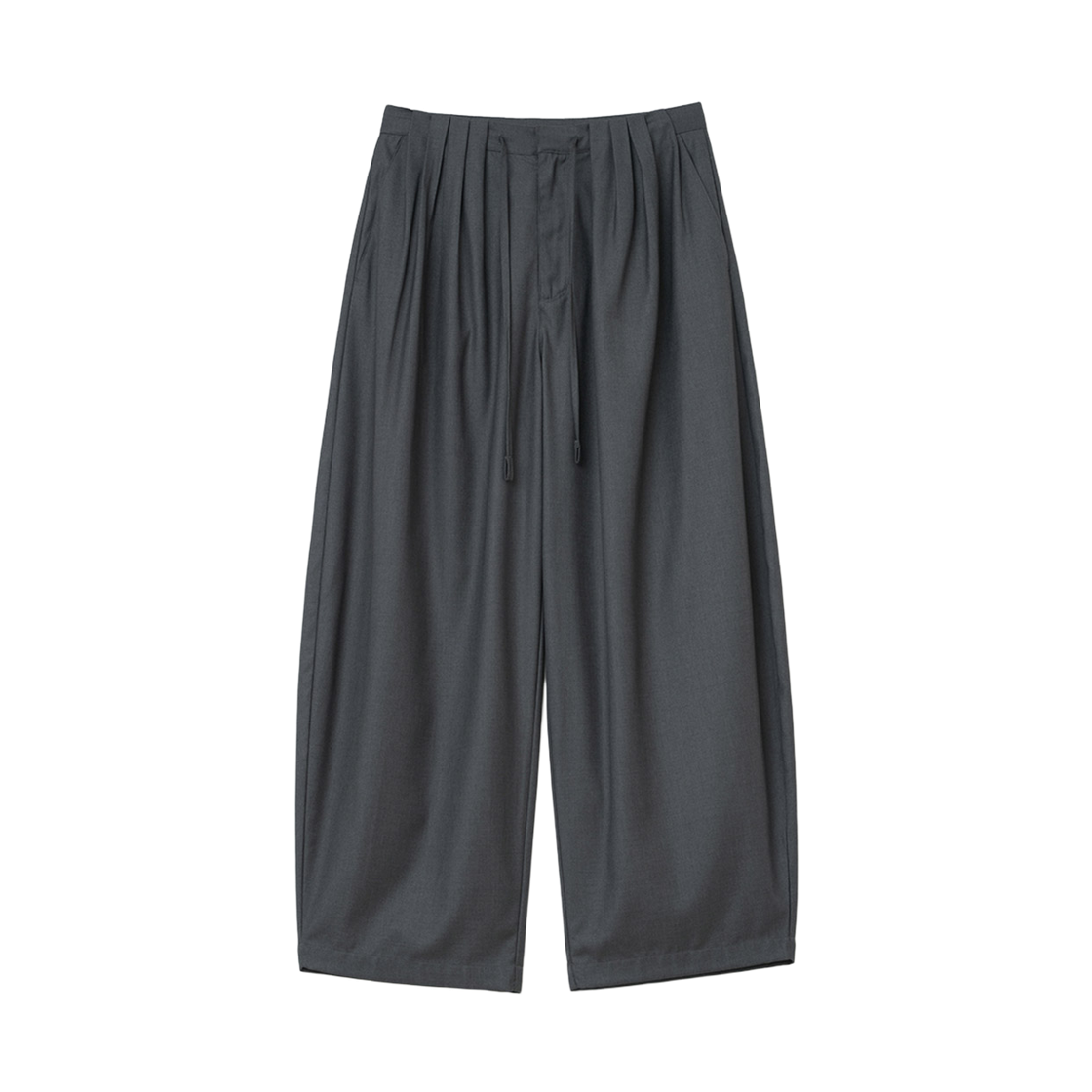 ML585CHG Millo Archive Abundant Curved String Pants Charcoal Gray