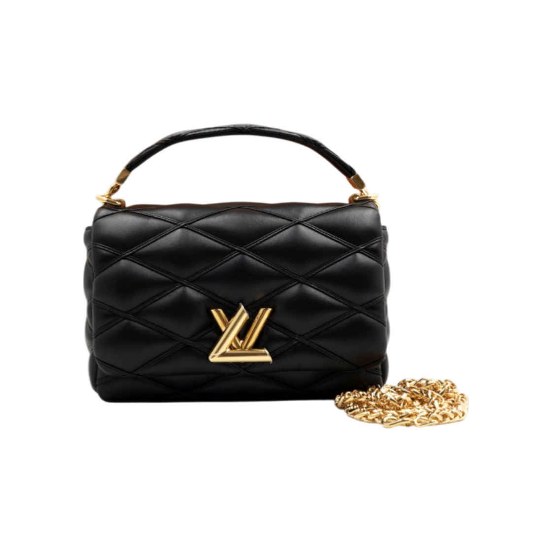 IT5SPPC555I6 Louis Vuitton Black GO-14 MM Chain Tote Bag