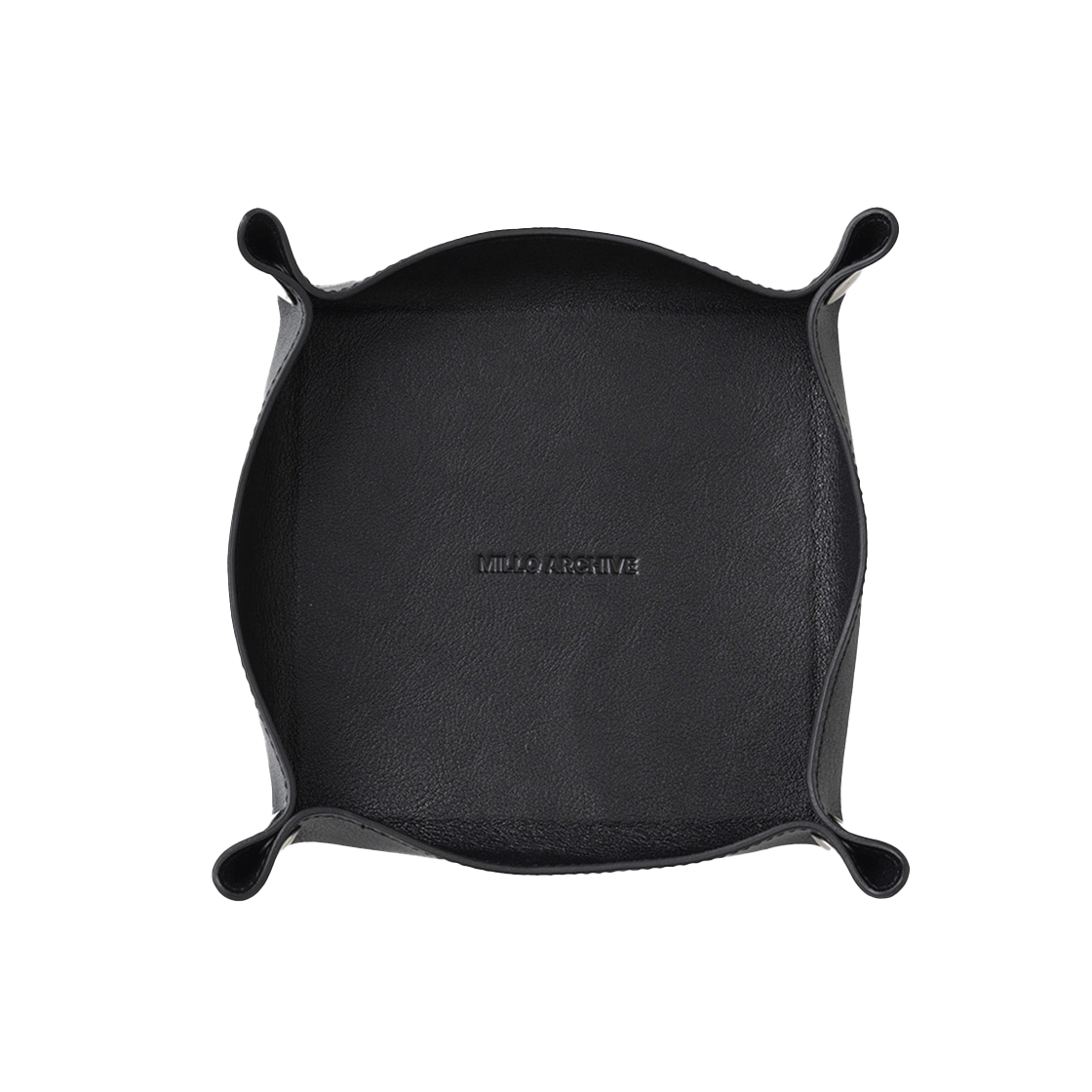 ML668BLK Millo Archive Cade Leather Tray Black