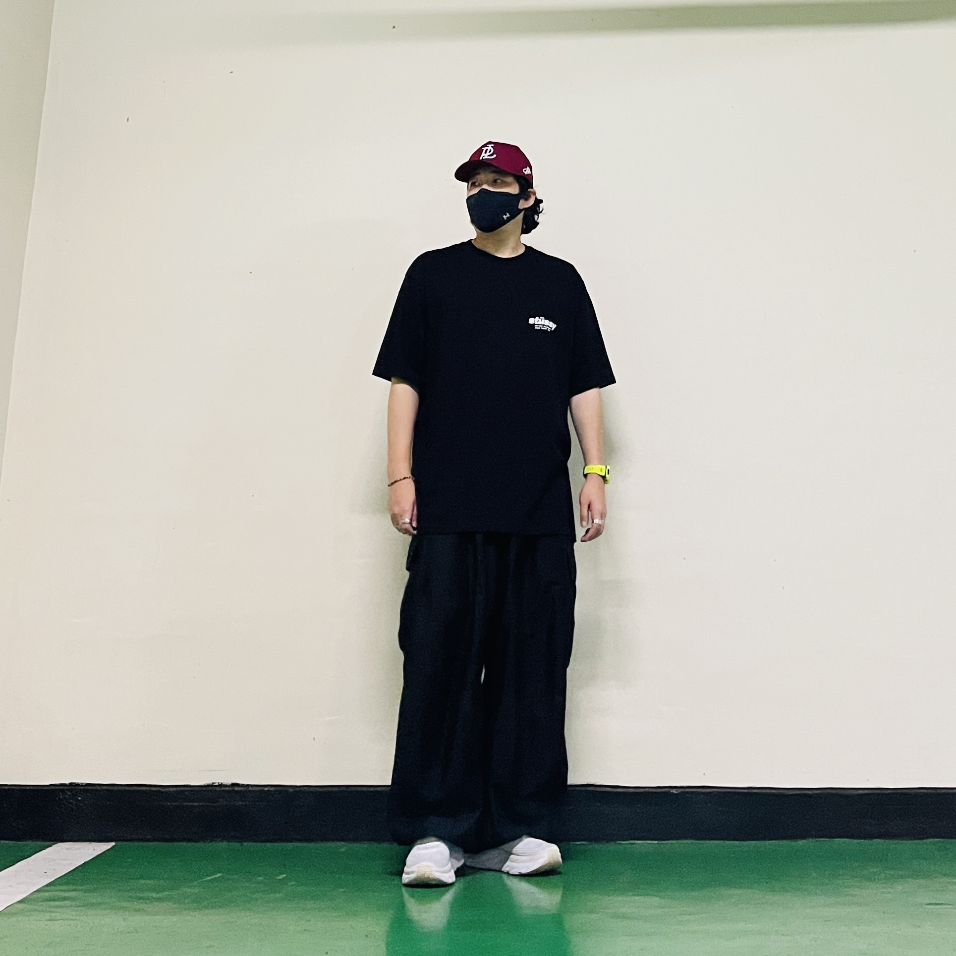 Palace P Frame 5-Panel Berg - 25SS, Stussy Rollers T-Shirt Black 착용 스타일 - 4