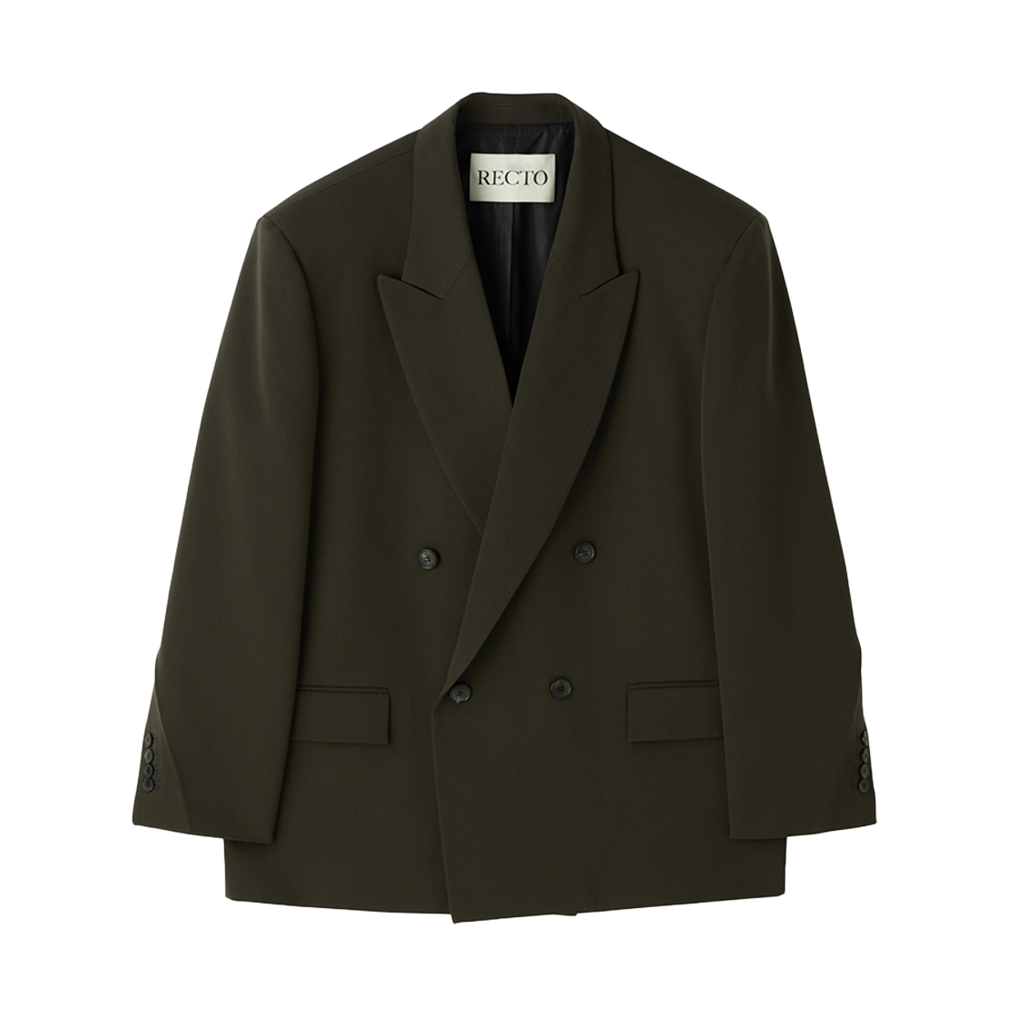 RM25WWJK003GR Recto Styrene Double Breasted Suit Jacket Charcoal Grey