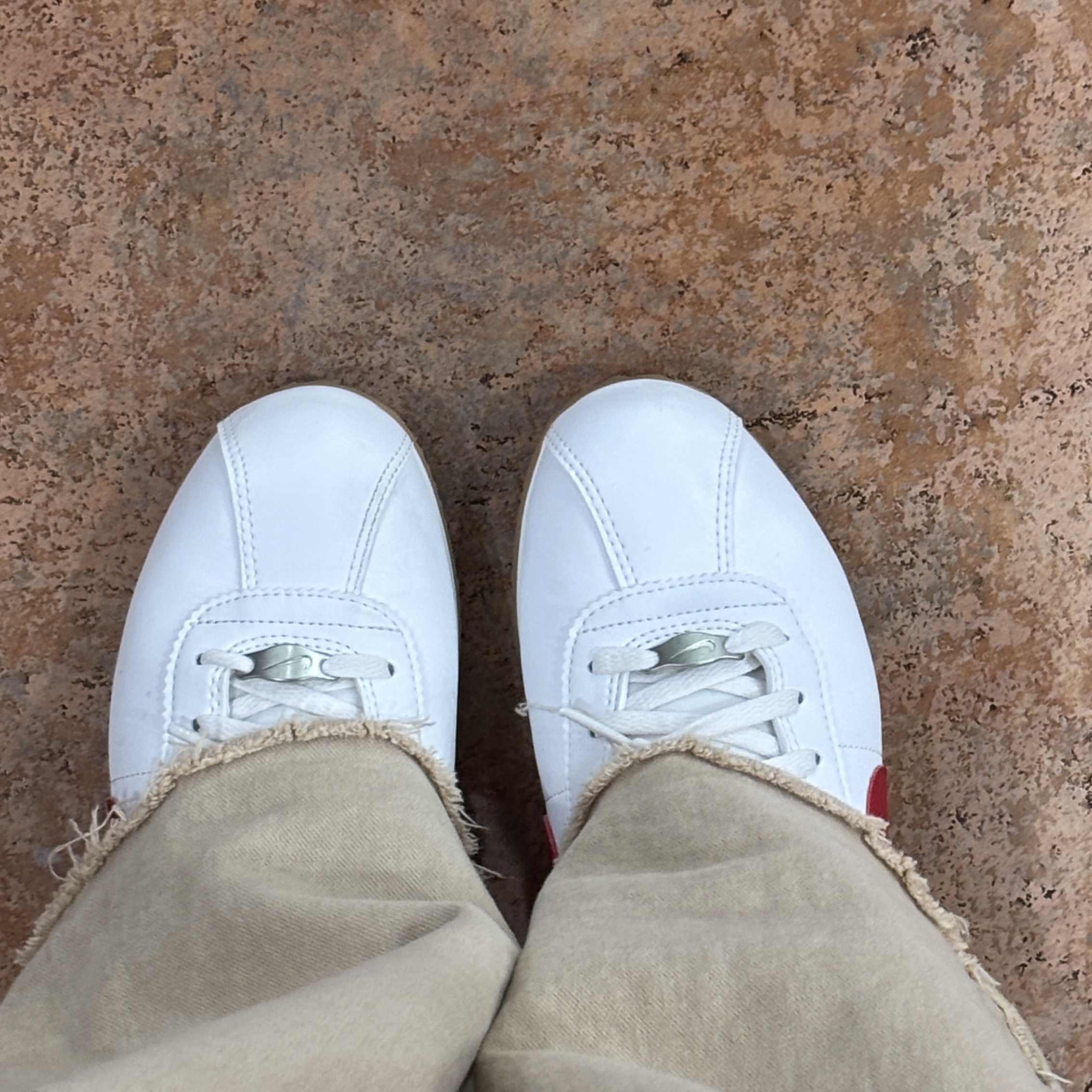 (GS) Nike Cortez Sail Gum Yellow 착용 스타일 - 1