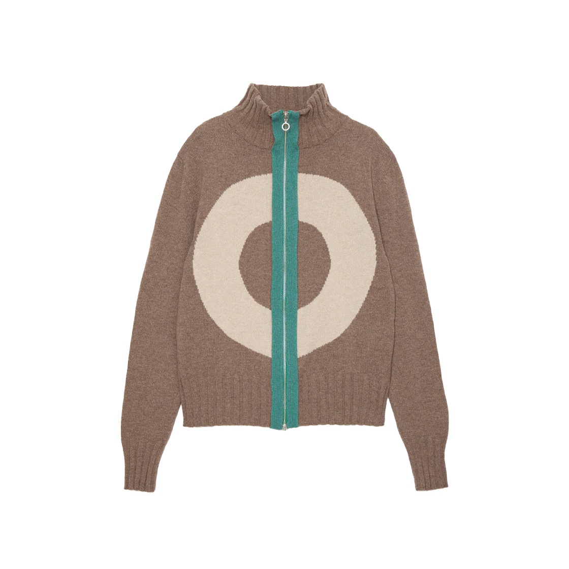 KW5DKNCEC03BR Edward Cuming Women Virgin Wool Cashmere Vortex Window Jacket Brown Beige Green - 25FW