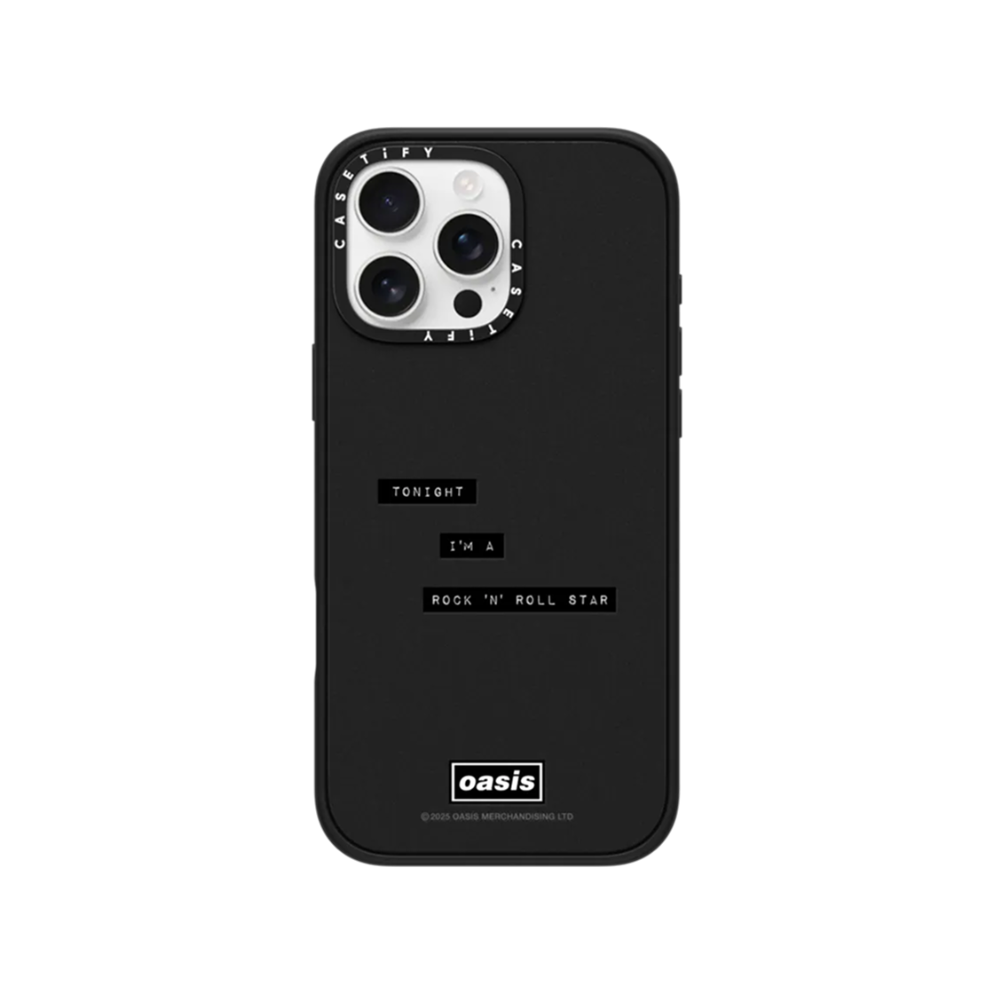 케이스티파이 x 오아시스 락 N' 롤 스타 리릭 맥세이프 임팩트 케이스 매트 블랙(Casetify x Oasis Rock 'N' Roll Star Lyric Magsafe Impact Case Matte Black) - 2