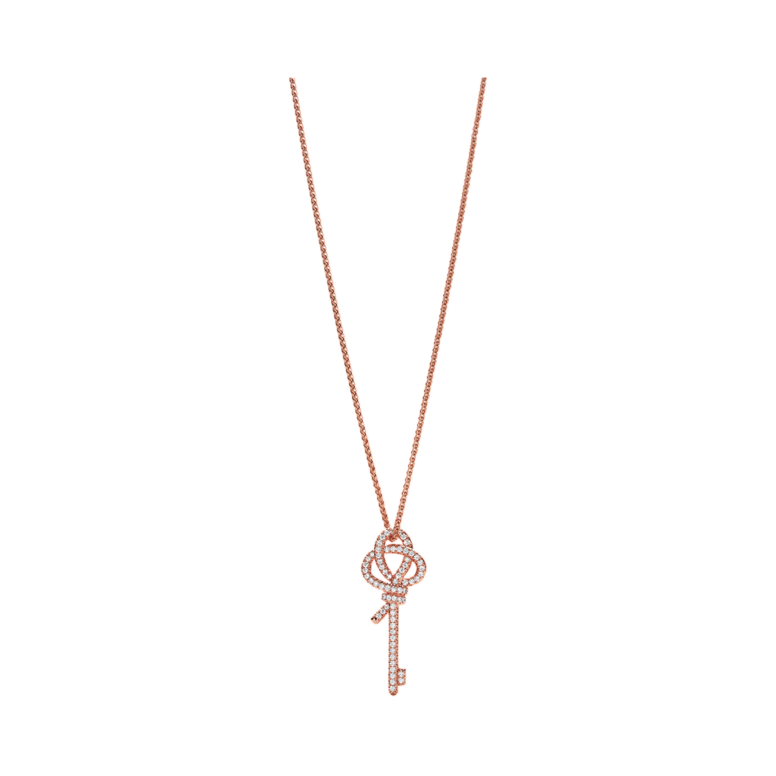 72984250 Tiffany & Co. Tiffany Knot Small Medium Pendant Rose Gold with Diamonds