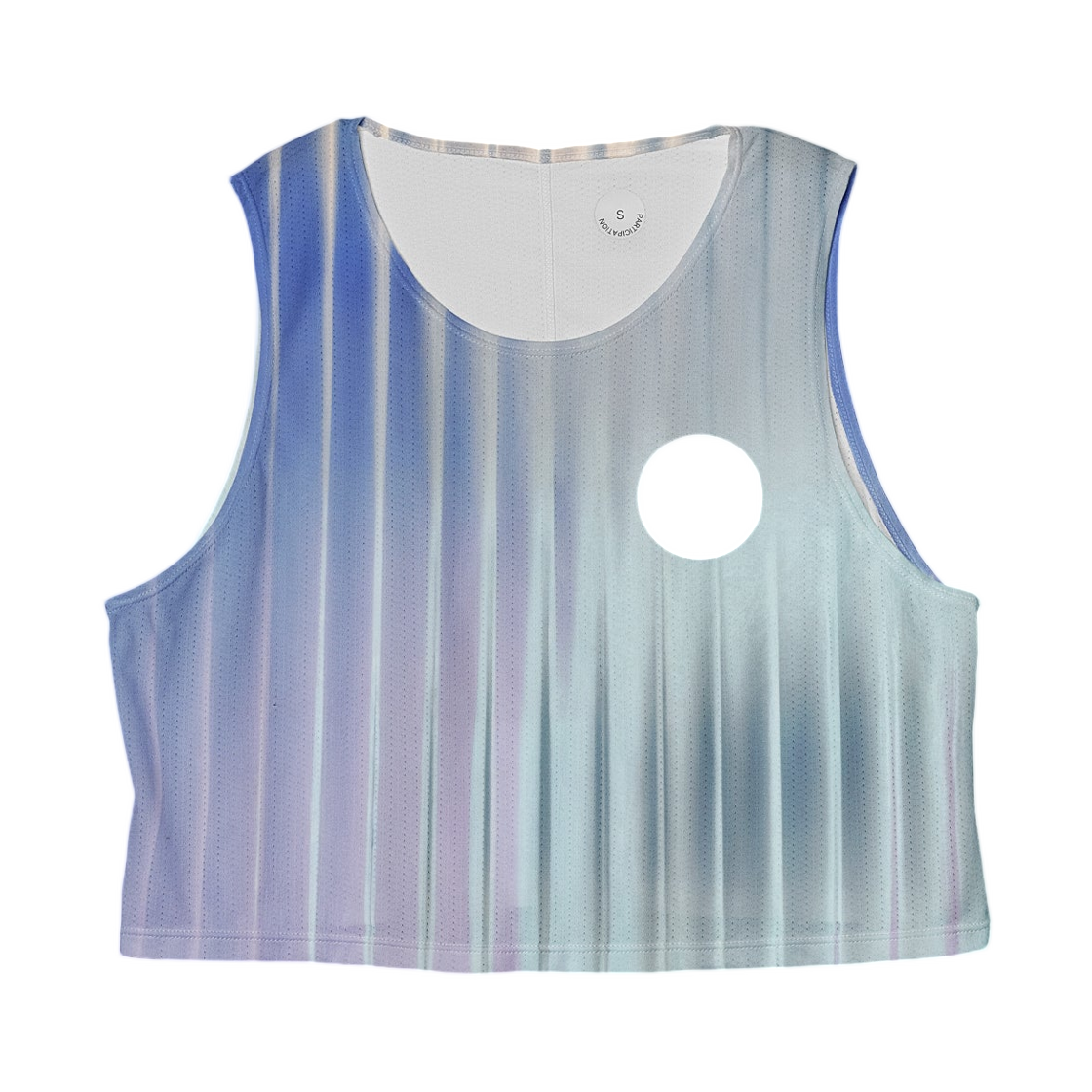 220-002 (W) Participation Crop Singlet Purple Glass