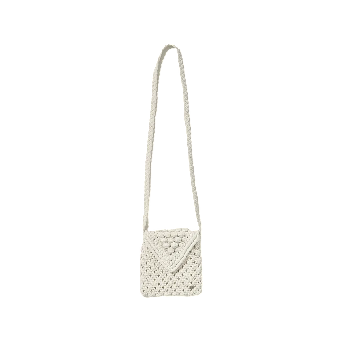 플랙 크로셰 크로스 니트 백 아이보리(PLAC Crochet Cross Knit Bag Ivory)