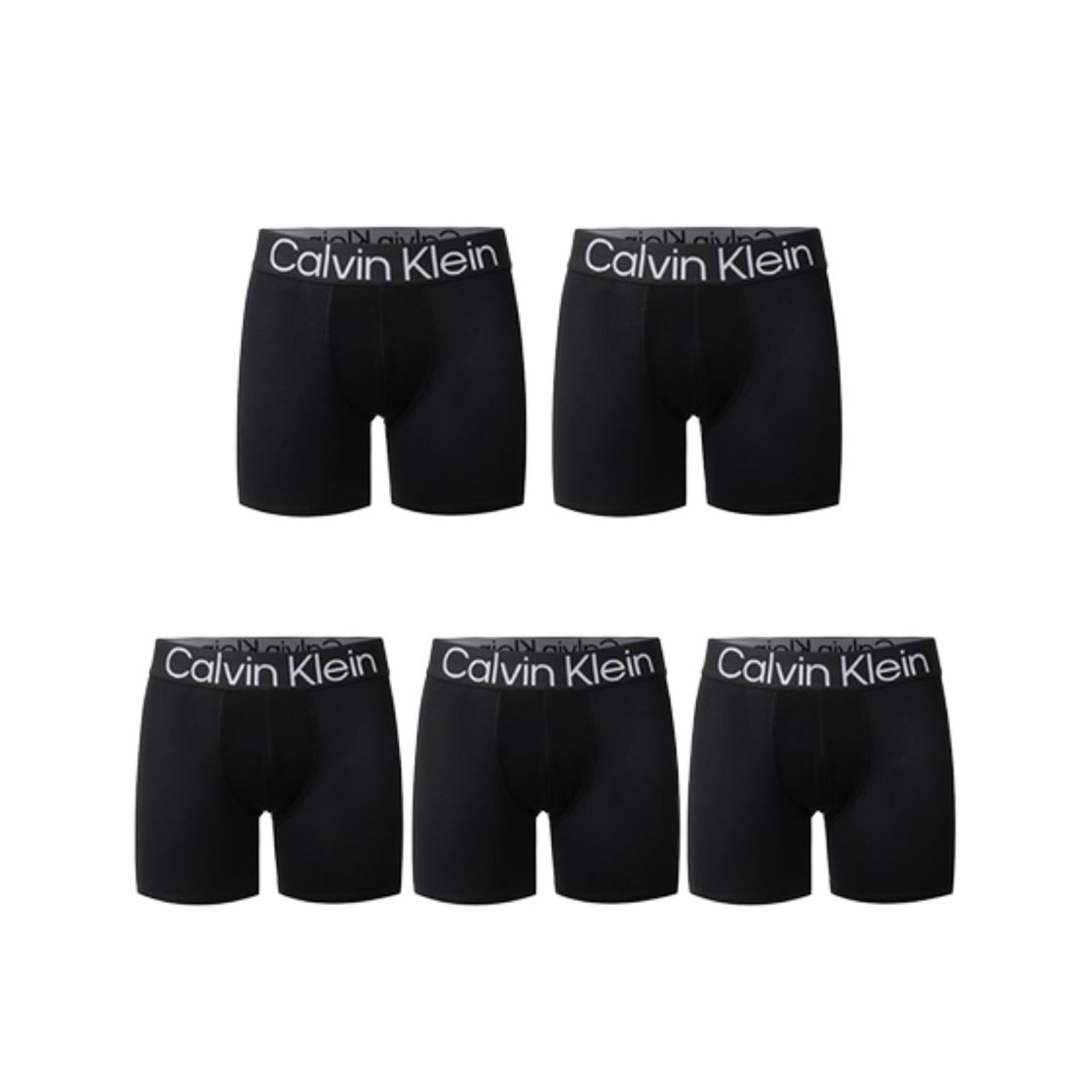 캘빈 클라인 볼드 로고 마이크로 스트레치 5팩 박서 브리프 블랙(Calvin Klein Bold Logo Micro Stretch 5-pack Boxer Brief Black)