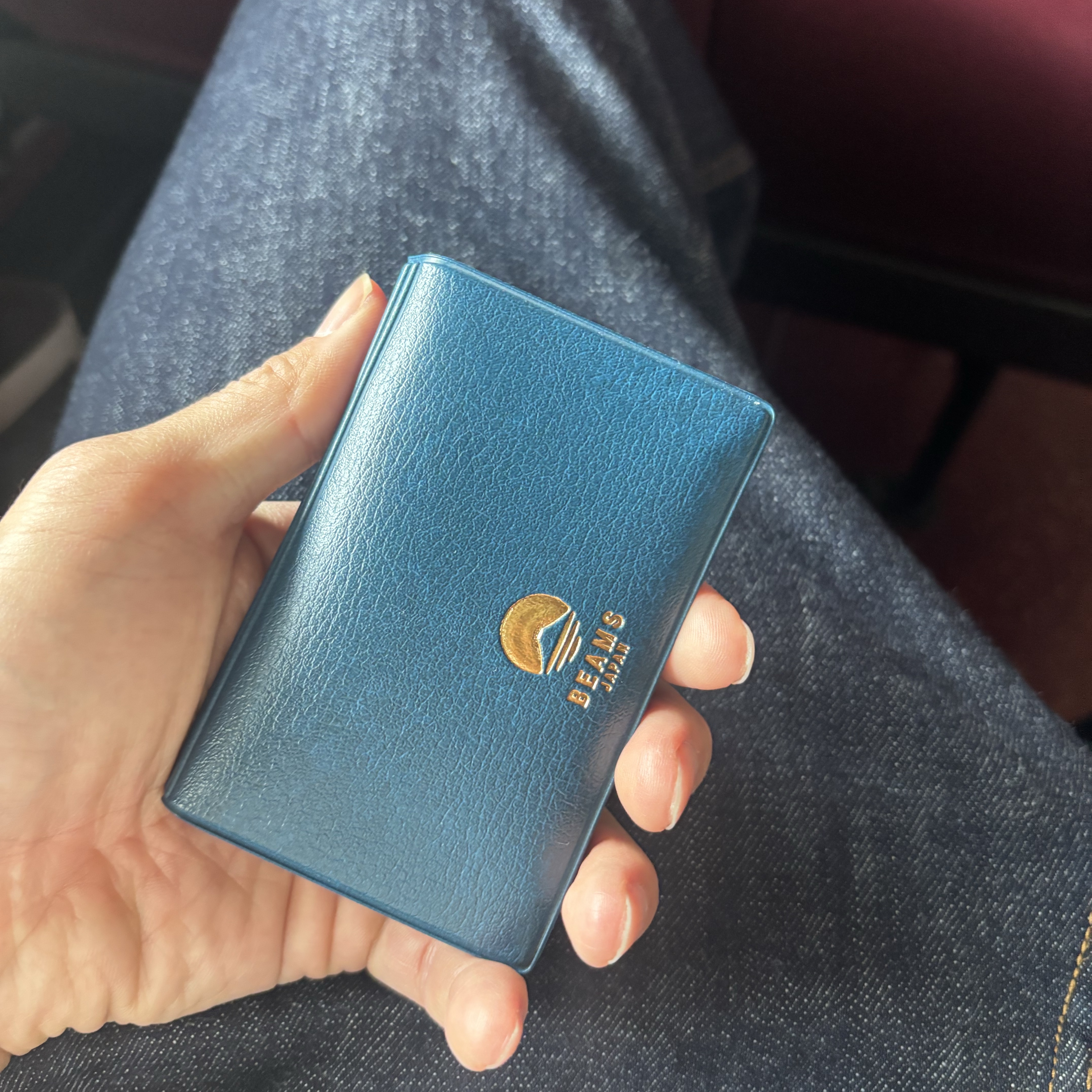 Beams x Hightide Special Order Pass & Card Case Navy, Casio MTP-1302D-2A2 착용 스타일 - 1