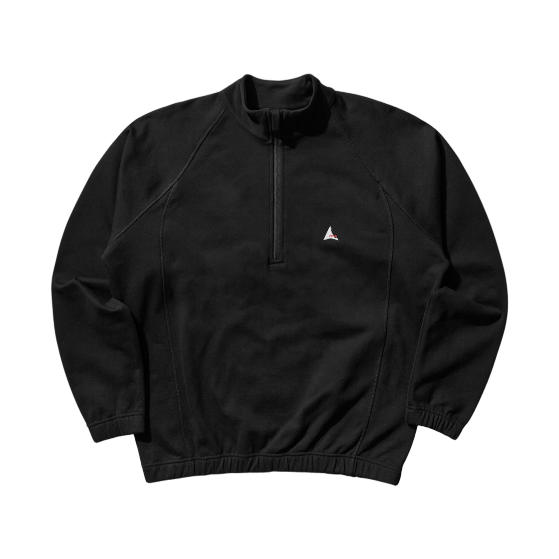 로아 헤비 하프 집 스웨트셔츠 블랙(ROA Heavy Half Zip Sweatshirt Black)