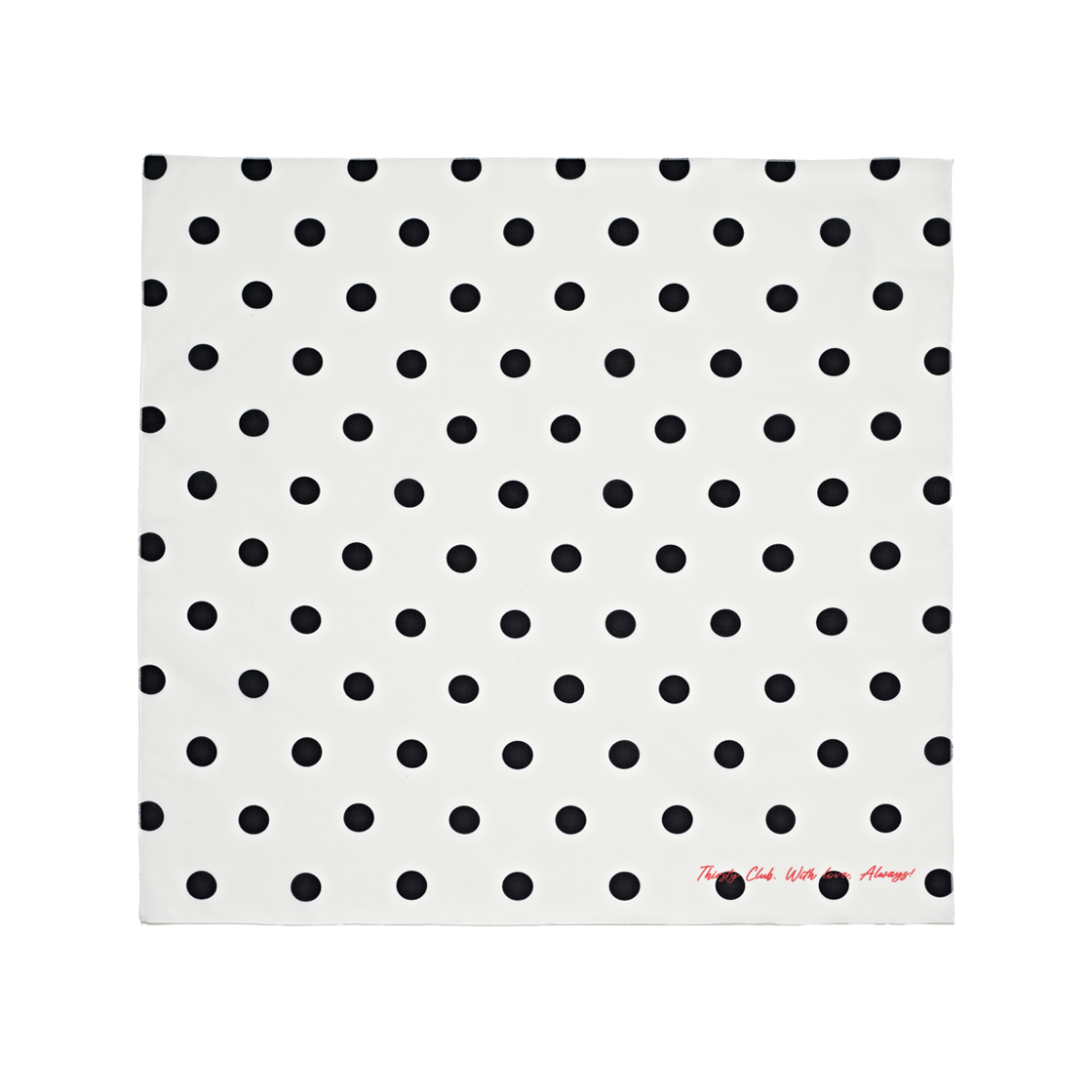 ACSCFWPD01 THIRSTY CLUB Scarf 004 - White polka dot