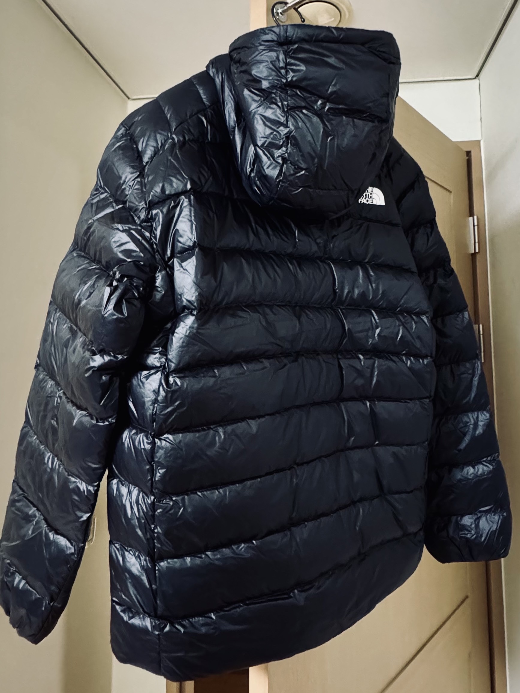 The North Face Matier EX RDS Down Hoodie Black 착용 스타일 - 2