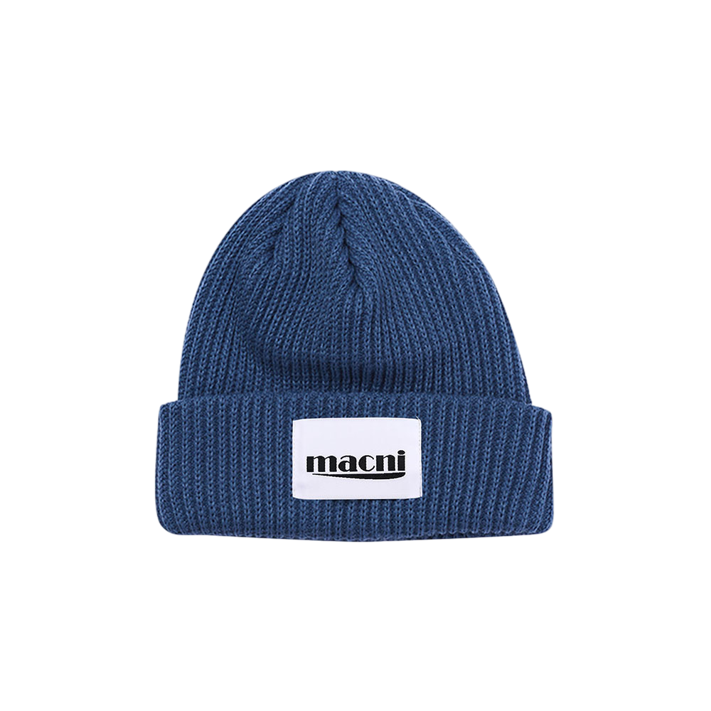 마크니 해비 니트 비니 블루그레이