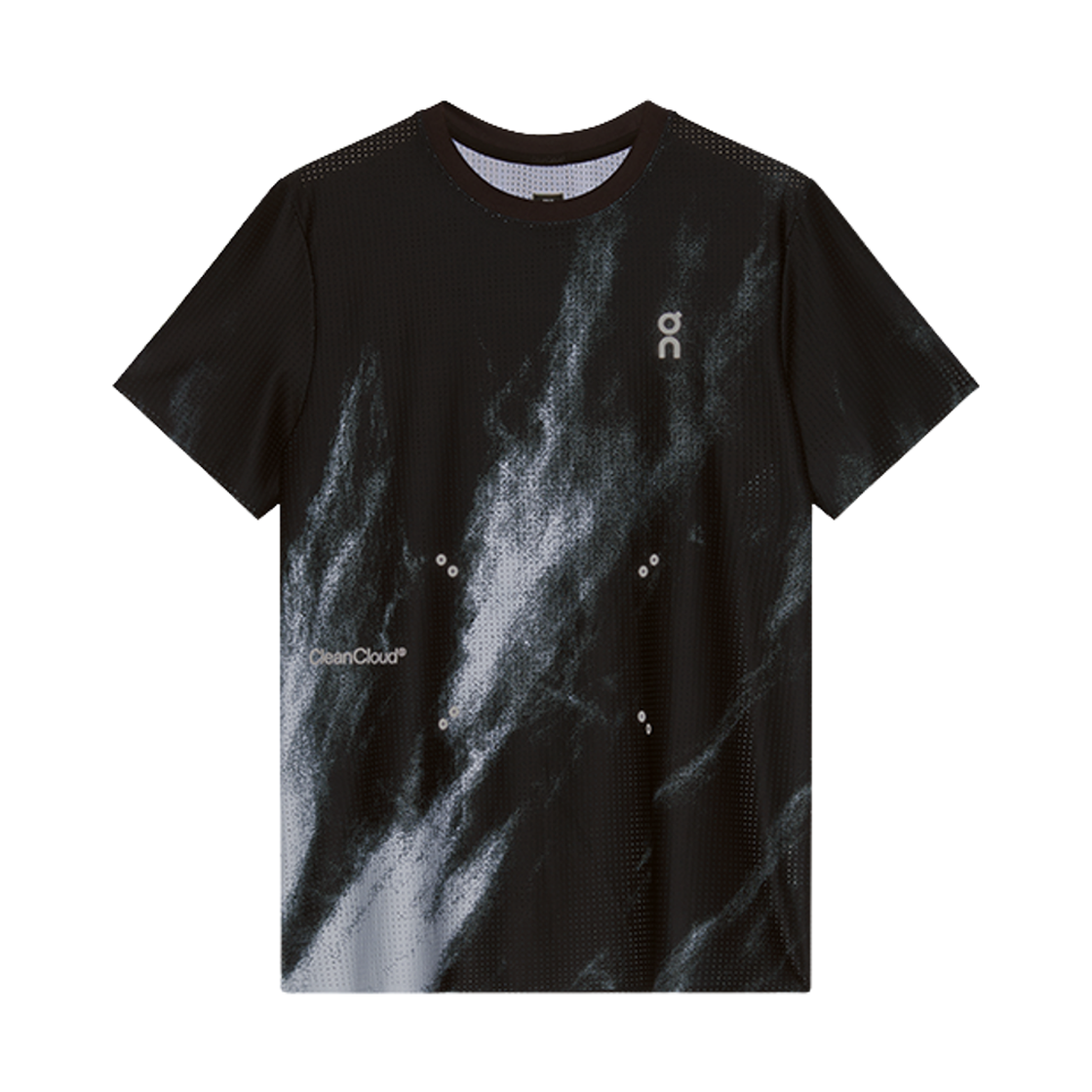 온 러닝 페이스 메쉬 티셔츠 블랙 글레이셔(On Running Pace Mesh T-Shirt Black Glacier)