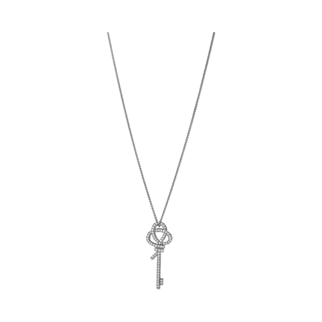 72983629 Tiffany & Co. Tiffany Knot Large Key Pendant Platinum with Diamonds