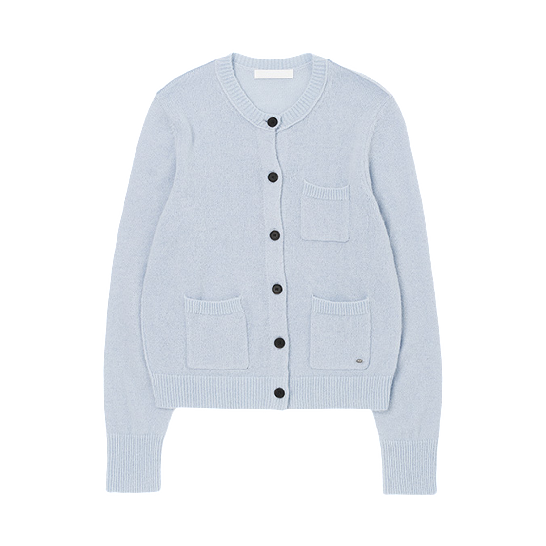 (W) 플랙 라운드넥 포켓 가디건 스카이 블루((W) PLAC Round Neck Pocket Cardigan Sky Blue)