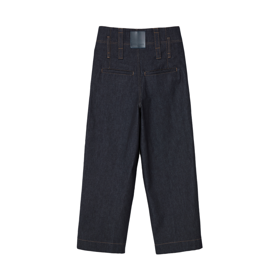 순진 엘리오 앤 올리버 프리쉬렁크 인디고 하이라이즈 와이드 레그 팬츠 다크 블루(SOONJEANS Elio and Oliver Pre-Shrunk Indigo Highrise Wide Leg Pants Dark Blue) - 2