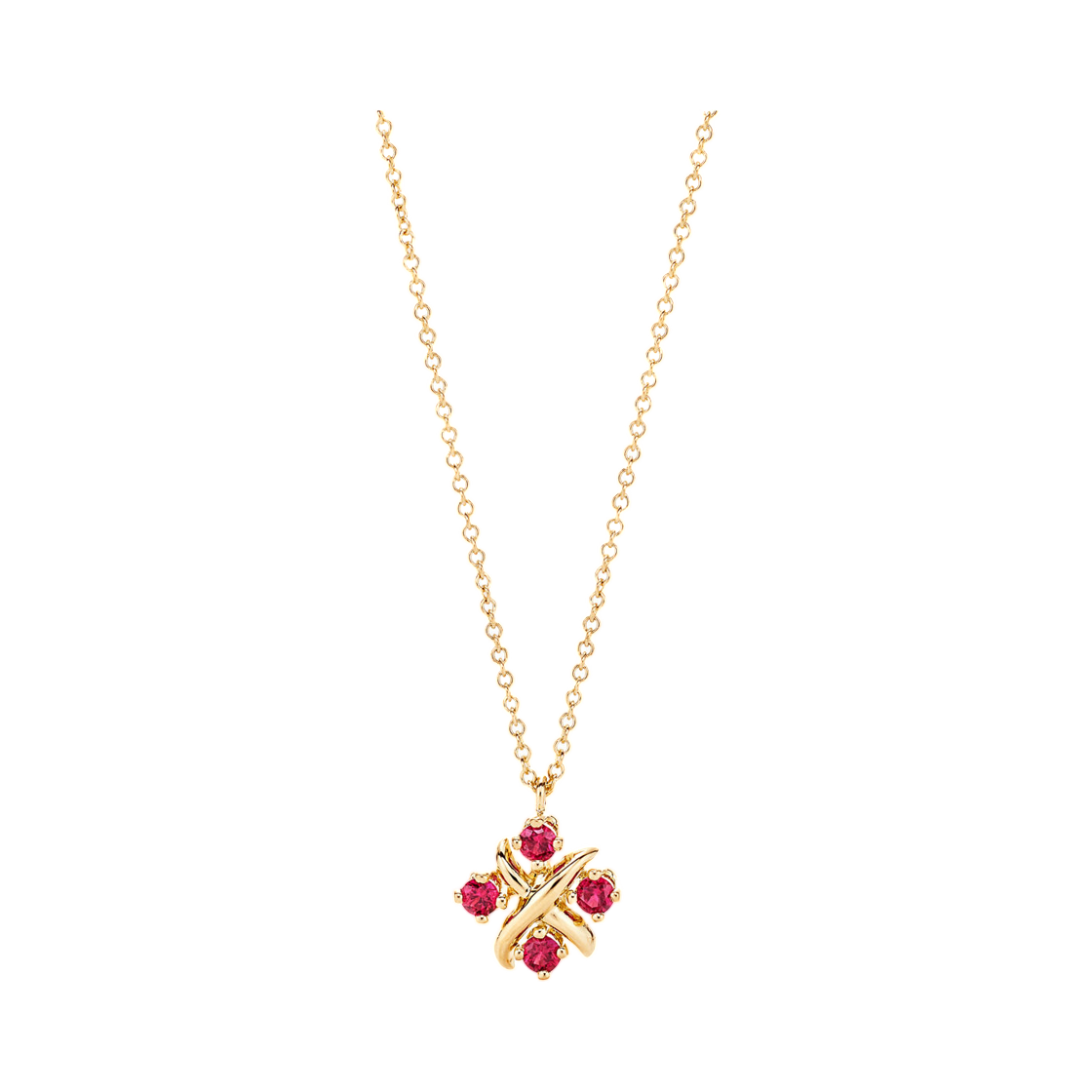 티파니 앤 코 티파니 식스틴 스톤 펜던트 옐로우 골드 루비