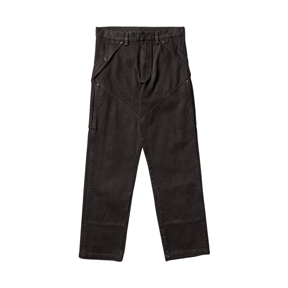 로아 X 랭글러 오르테 데님 카고 팬츠 다크 브라운(ROA X Wrangler Orte Denim Cargo Pants Dark Brown)