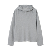Millo Archive Object Stitch Long Sleeve Hoodie Melange Gray