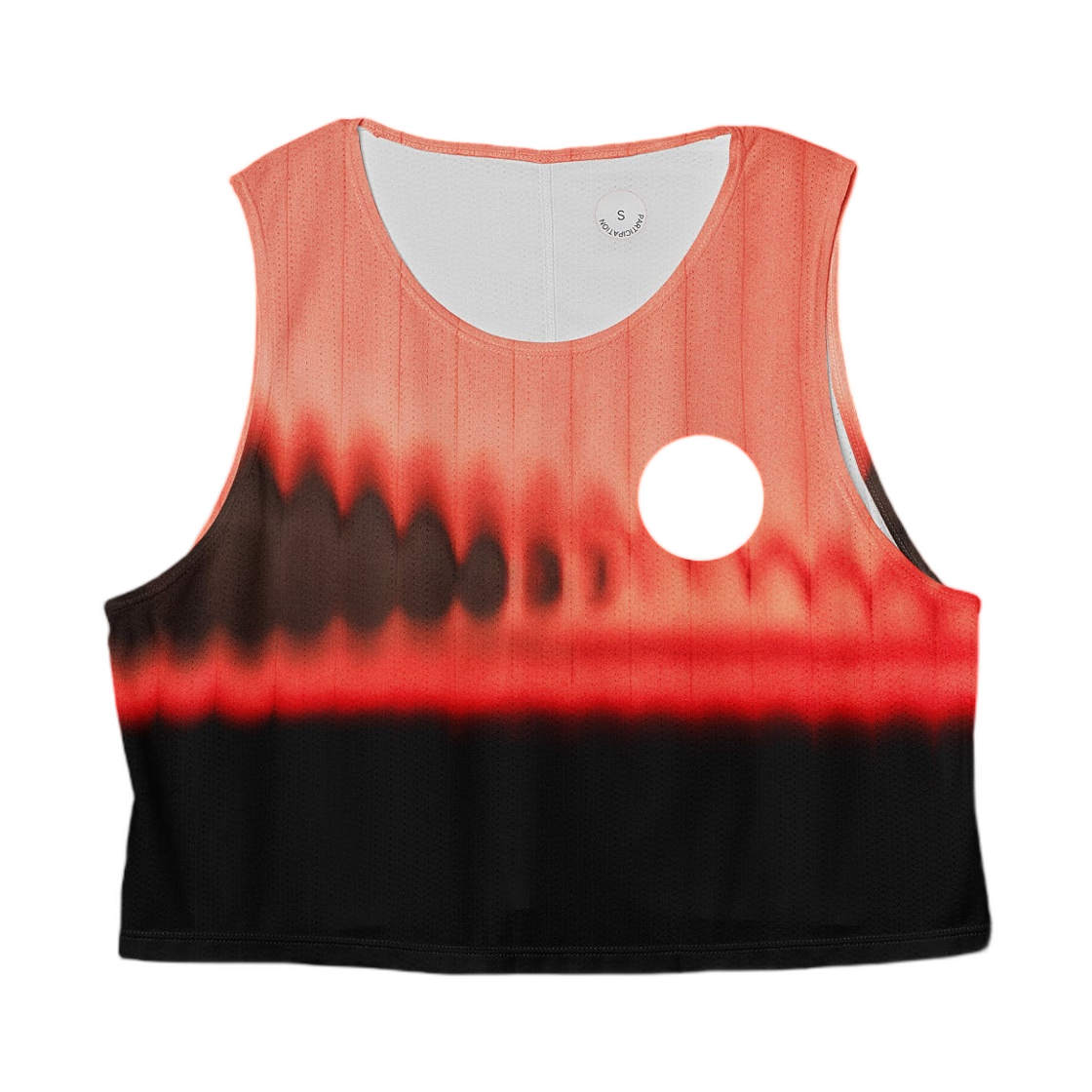 220-001 Participation Crop Singlet Red Glass