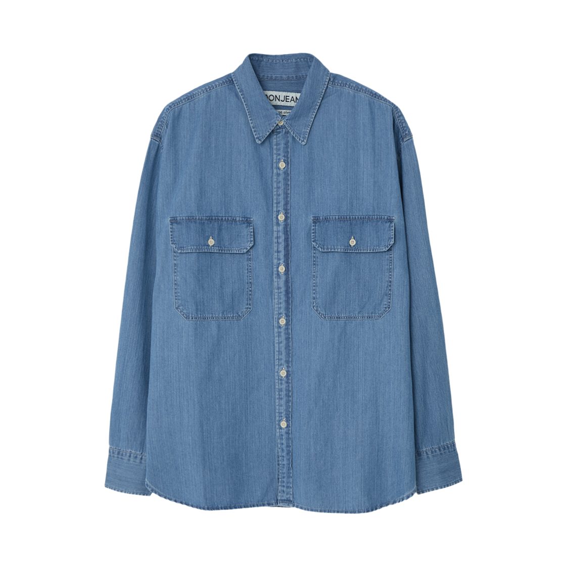 순진 엘리오 앤 올리버 빅 포켓 샴브레이 셔츠 블루(SOONJEANS Elio and oliver Big Pocket Chambray Shirt Blue)
