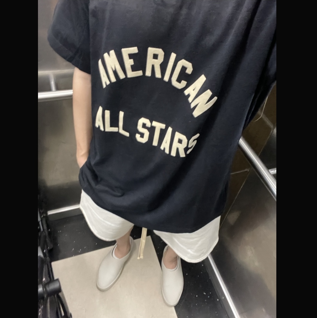 Fear of God All Star Henley T-Shirt Black, Fear of God The California Cement 착용 스타일