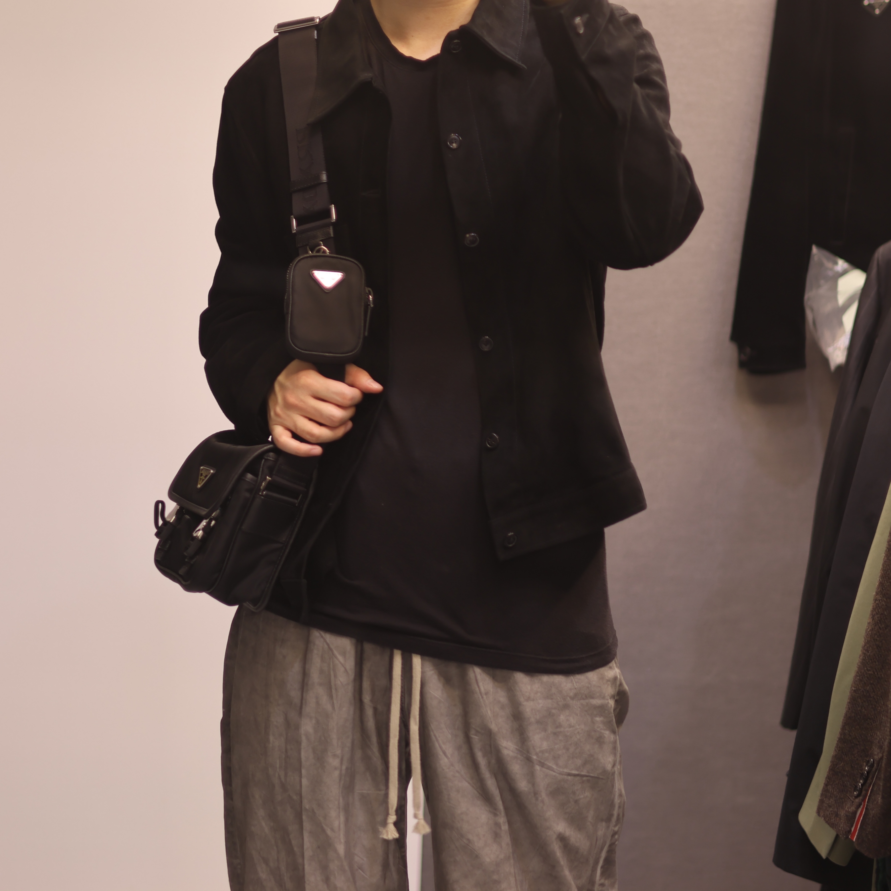 Our Legacy Reincarnation Suede Shirt Black Suede, Our Legacy Loafer Black 착용 스타일 - 2