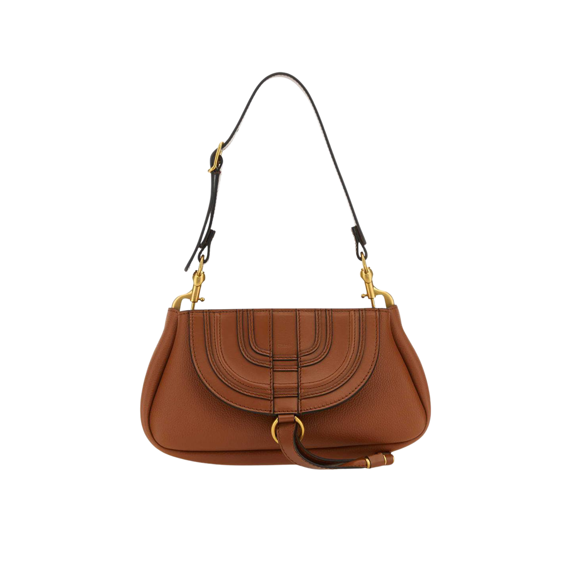 CHC23US602K2825M Chloe Marcie Leather Shoulder Bag Tan