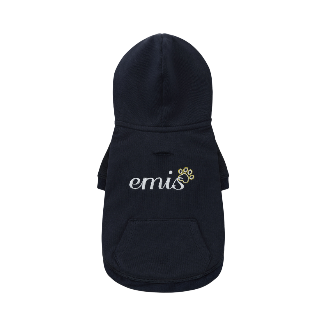 이미스 펫 레터링 로고 집업 후드 네이비(Emis Pet Lettering Logo Zip Up Hoodie Navy)