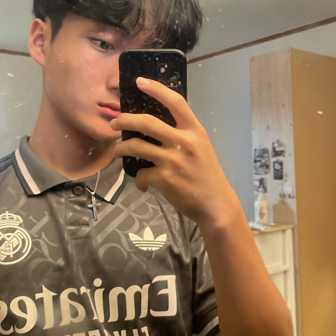 Adidas Real Madrid 2024/25 3rd Jersey Charcoal - KR Sizing (Non Marking Ver.) 착용 스타일