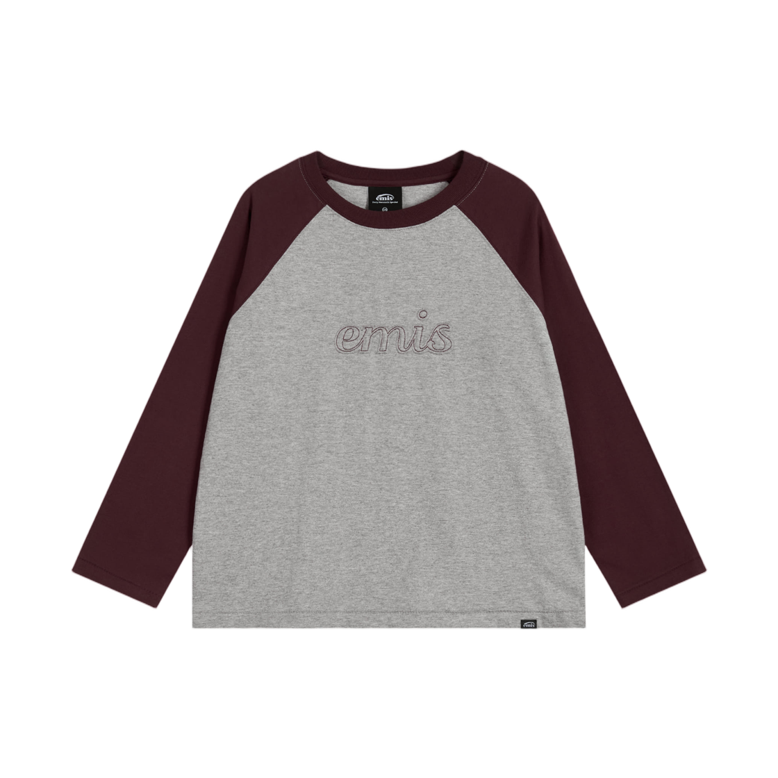 - (W) Emis 3/4 Sleeve Raglan T-Shirt Melange Gray